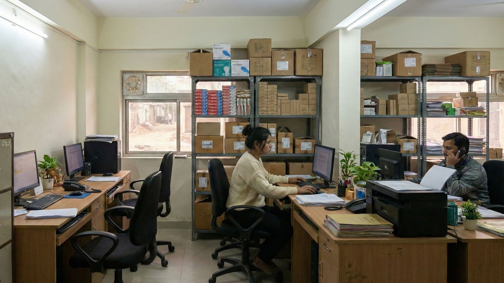 Abstract modern architectural structure