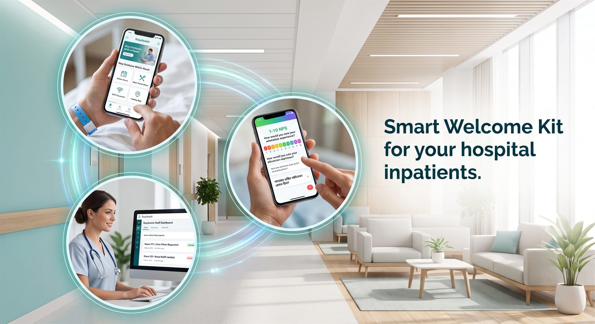 StayAssist connecting patient guidance, feedback and hospital staff insights